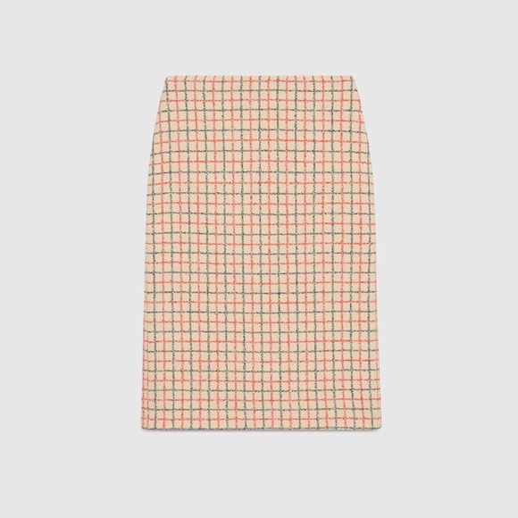 NWT Authentic Gucci Boucle Vintage Overcheck Skirt​ - Picture 1 of 7